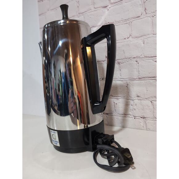 Vtg Presto 12 Cup Stainless Steel Electric Coffee Percolator Model 0281105 Retro - Picture 3 of 14